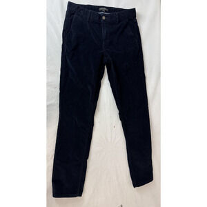 Banana Republic Aiden Corduroy Pants Men’s 32X34 Navy Blue Mid-Rise Slim Fit